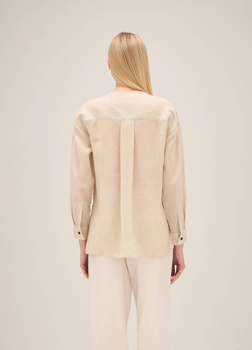 LES COPAINSCamicia in lino con taschini Outlet