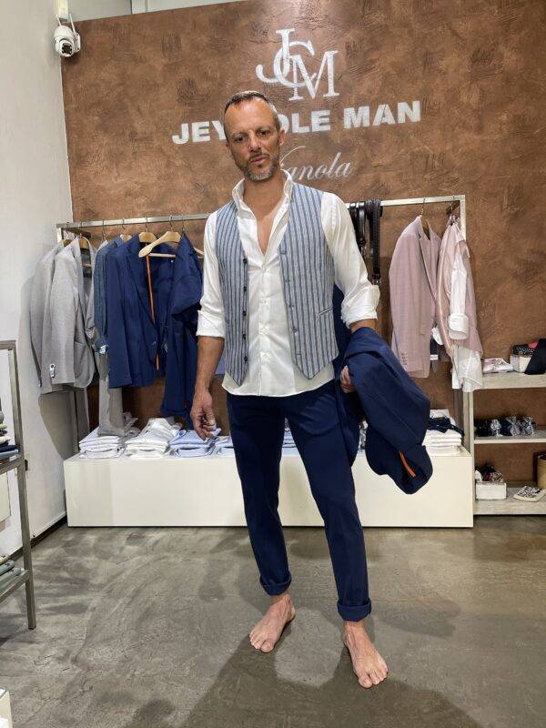 JCM Jey Coleman Pantalone uomo blu punto milano Exibit 2025