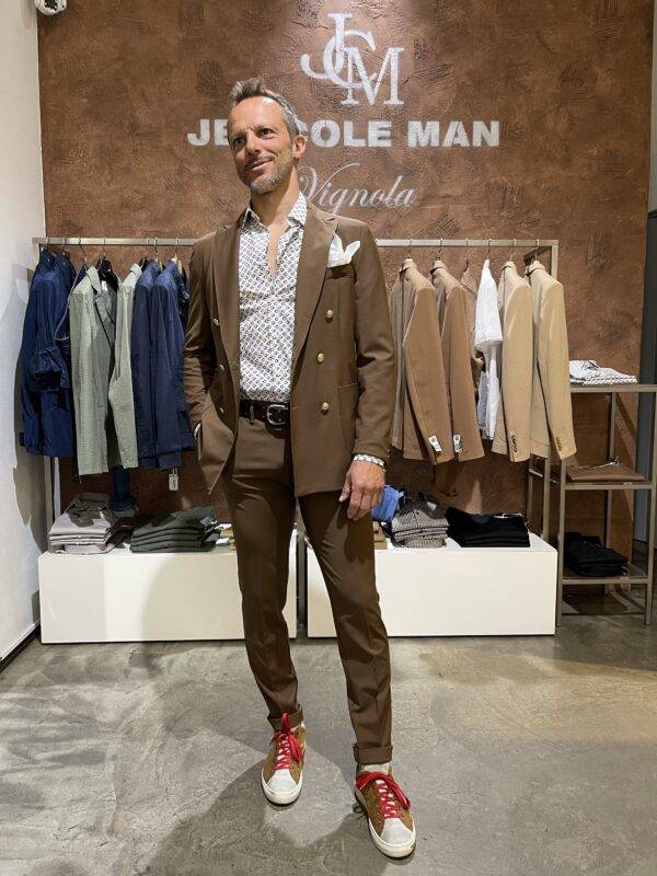JCM Jey Coleman Pantalone uomo eleganti fresco di lana Exibit Vendita