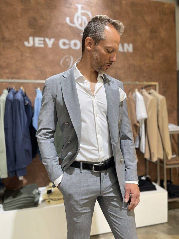 JCM Jey Coleman Pantalone uomo elegante fresco di lana Exibit Promozione