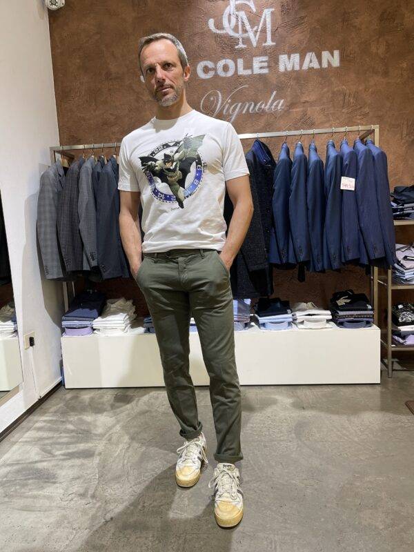 JCM Jey Coleman Pantalone uomo casual in gabardina Roy Roger’s Prezzo Ridotto