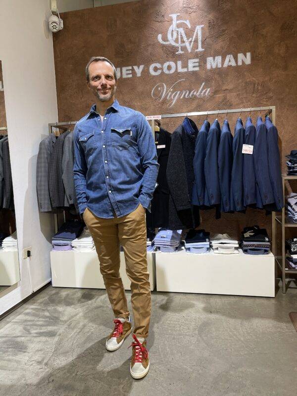 JCM Jey Coleman Pantalone uomo casual in gabardina Roy Roger’s Sottocosto
