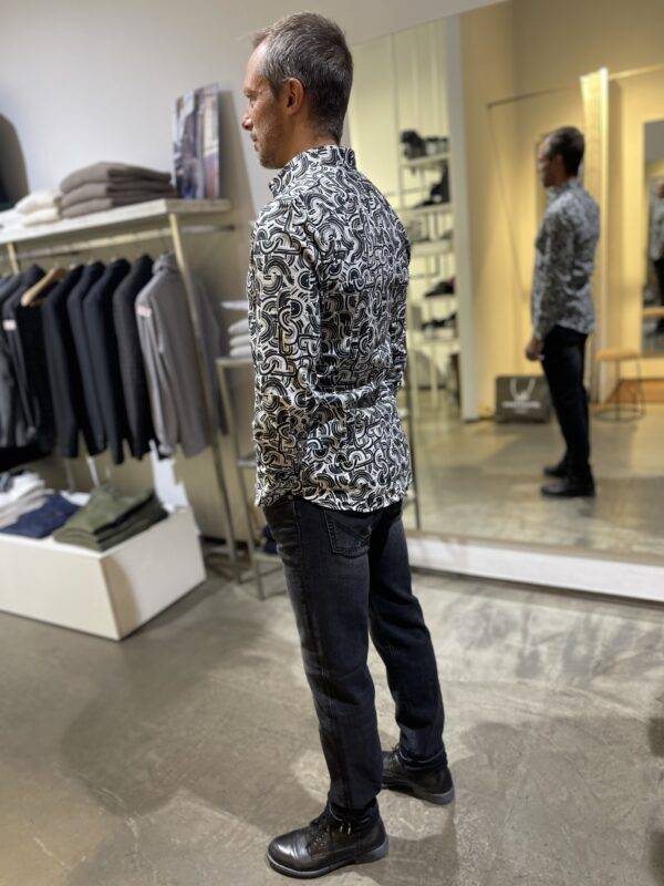 JCM Jey Coleman Camicia uomo cotone fantasia slim fit Adb Qualità