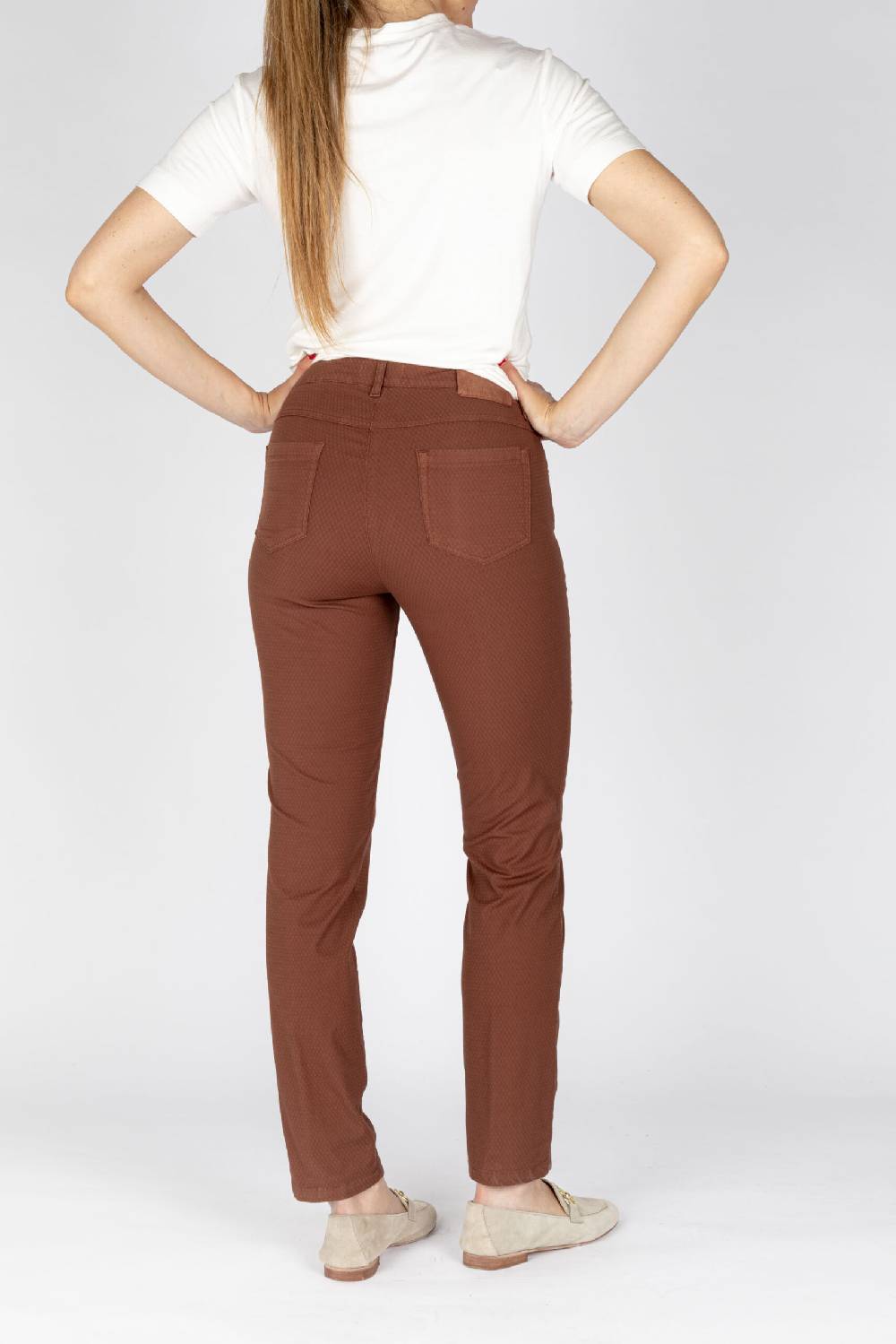 L.Pucci Pantaloni jeans colore biscotto tessuto cotone armaturato In Saldo