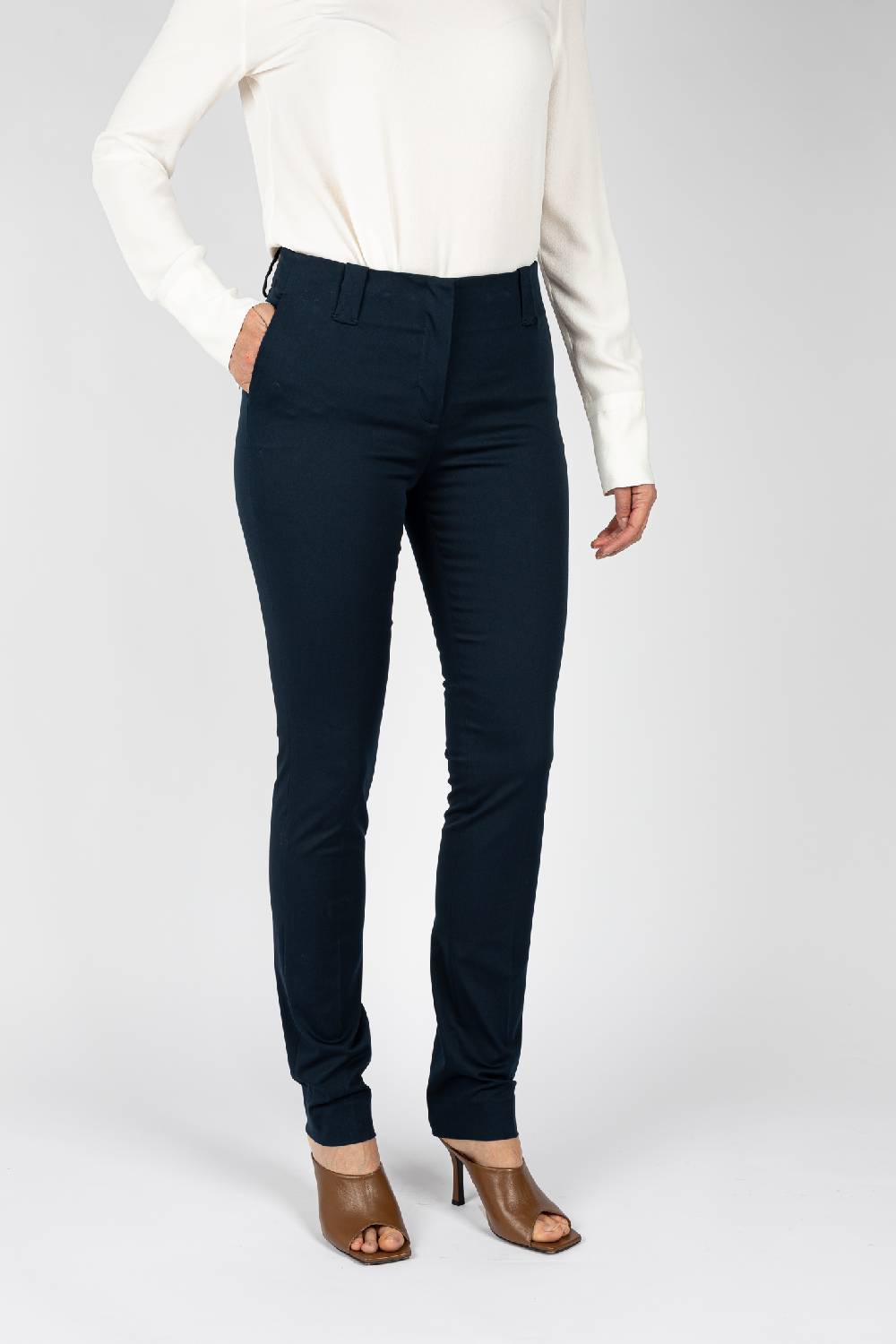 L.Pucci Pantaloni tessuto colore blu, gamba regolare Affare Del Giorno