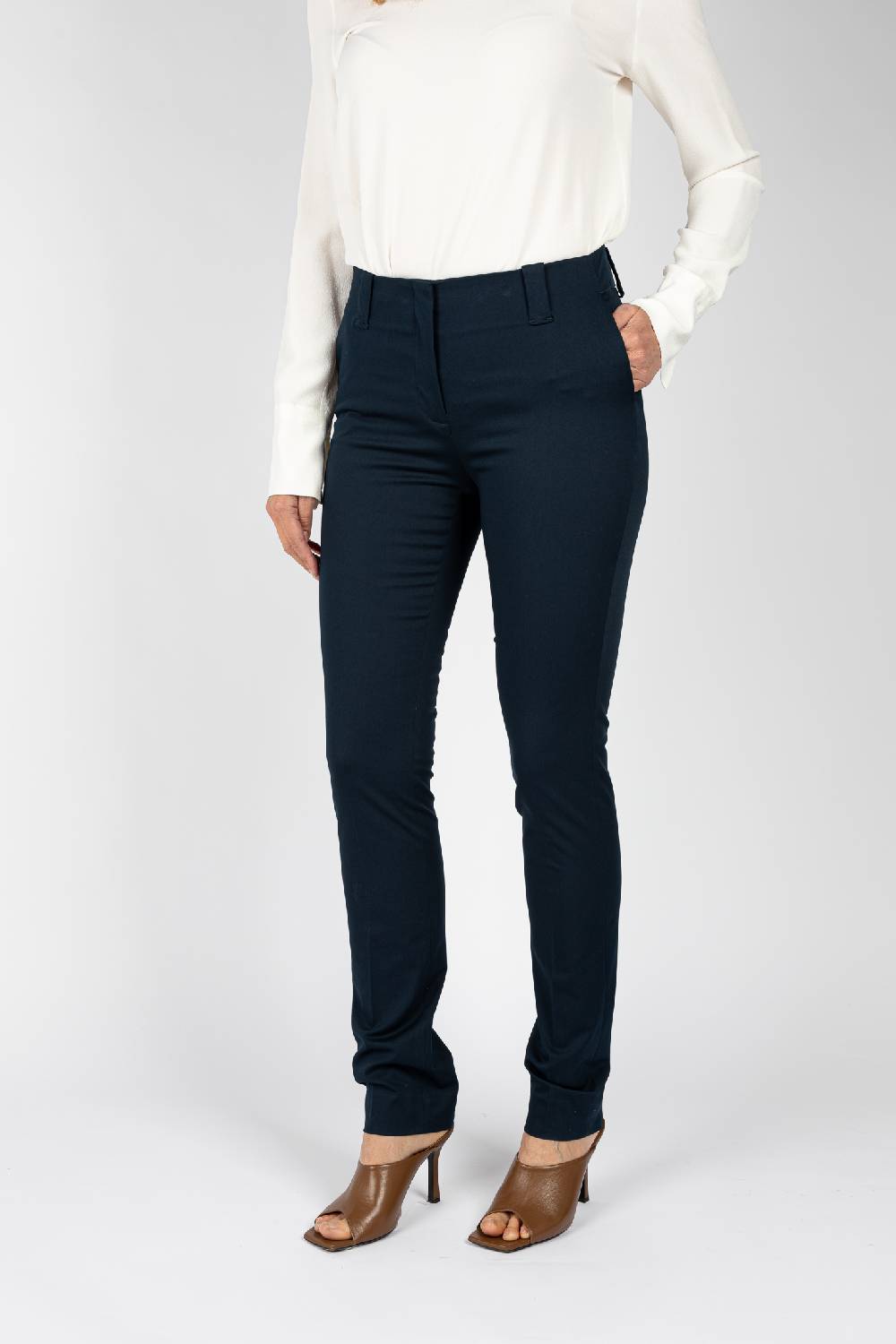 L.Pucci Pantaloni tessuto colore blu, gamba regolare Affare Del Giorno