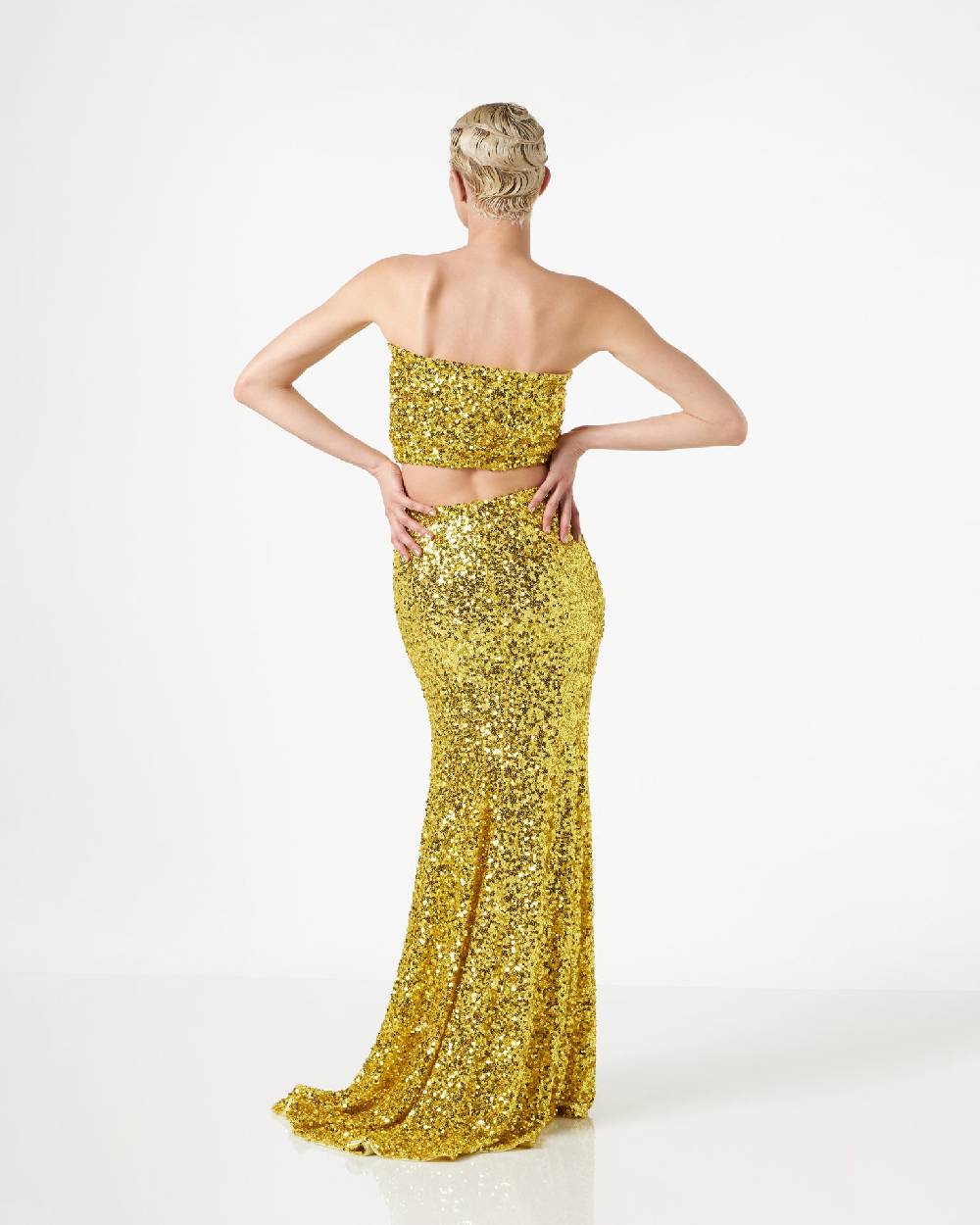 Le Twins Mariacristina Paillettes Giallo Moda