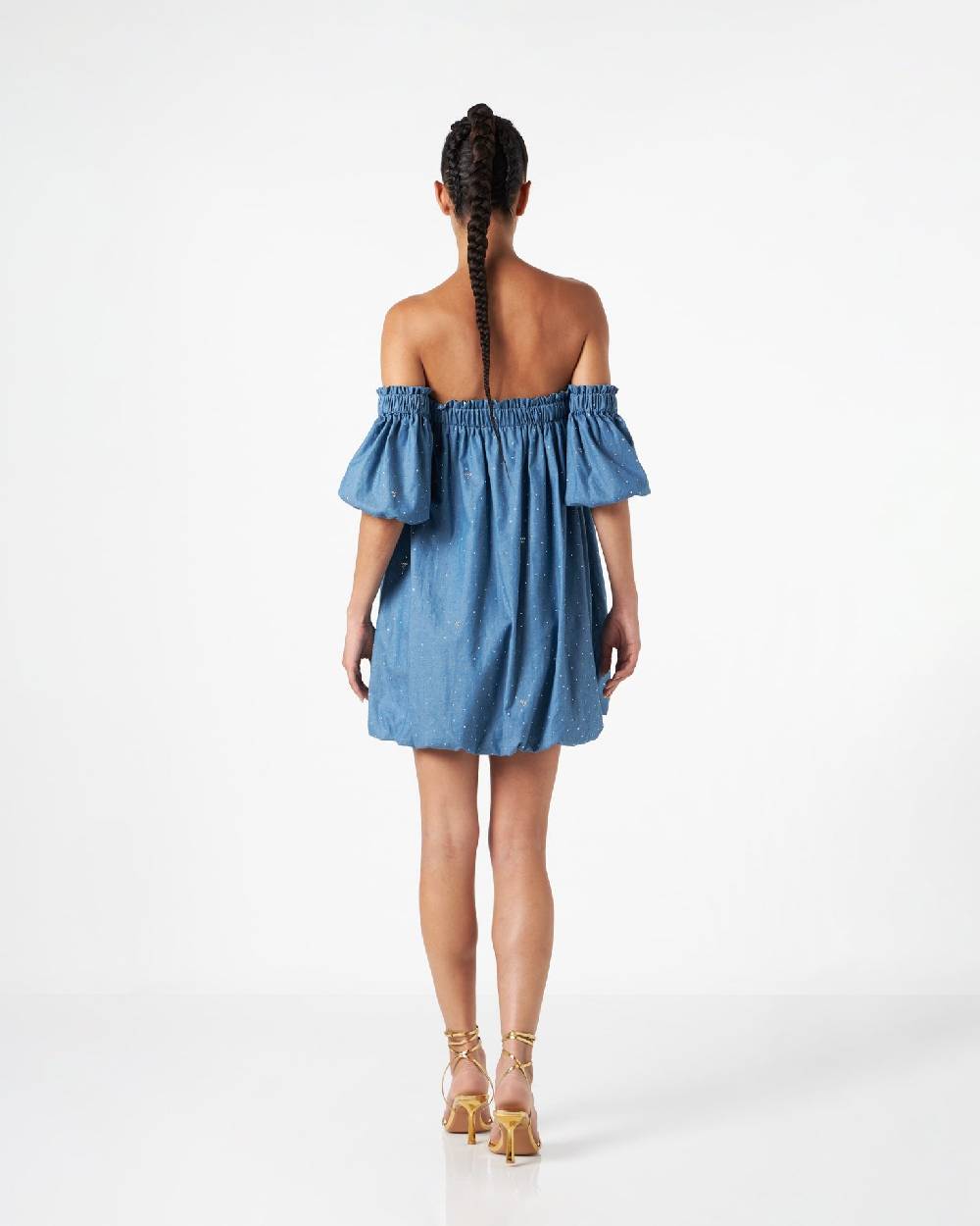 Le Twins Deva chambray Strass Celeste Moda
