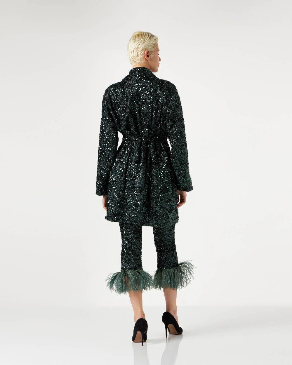 Le Twins Emma Paillettes Lurex Verde In Linea