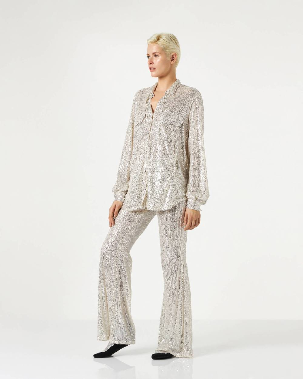Le Twins Moni Paillettes Argento Promozione