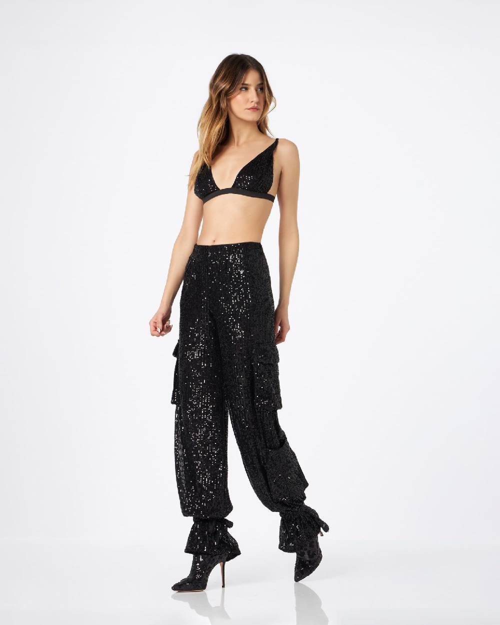 Le Twins Pamela Paillettes Nero Sottocosto