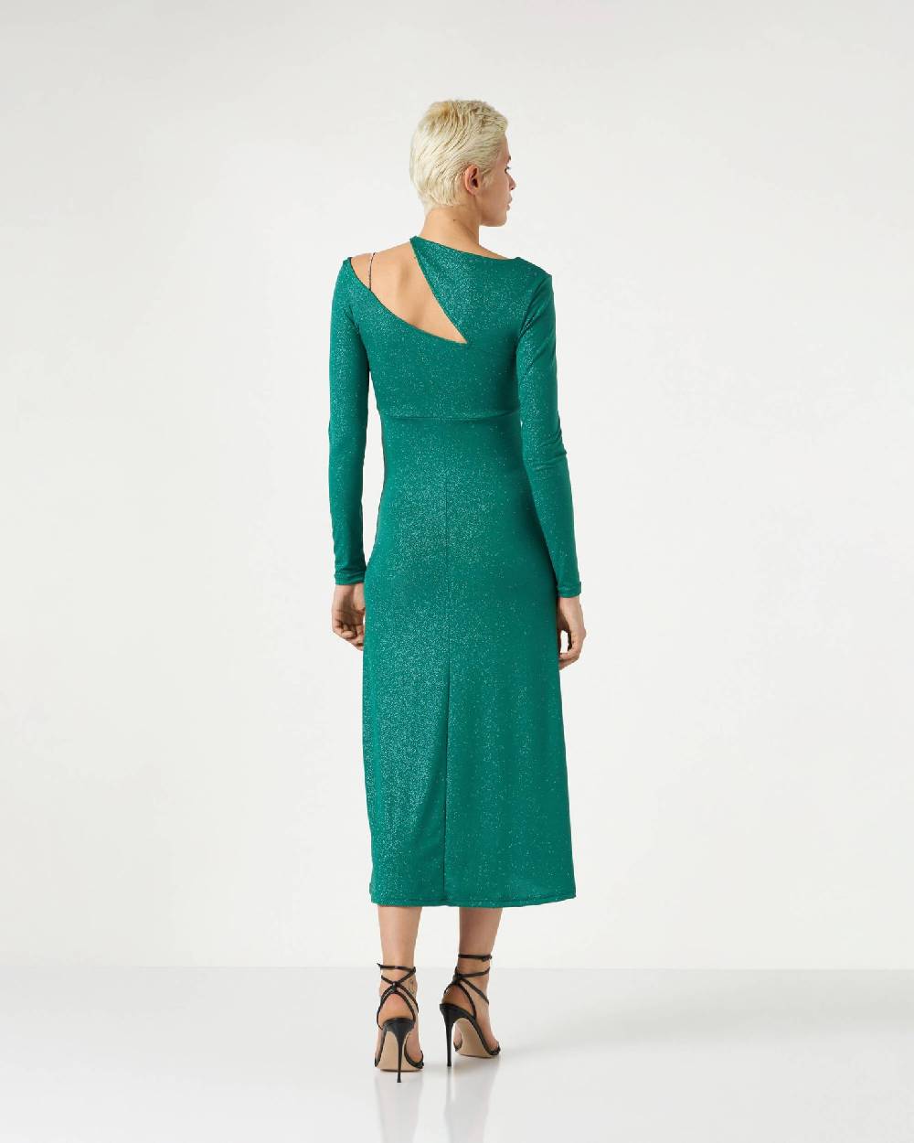 Le Twins Catia Jersey Lurex Verde Nuova