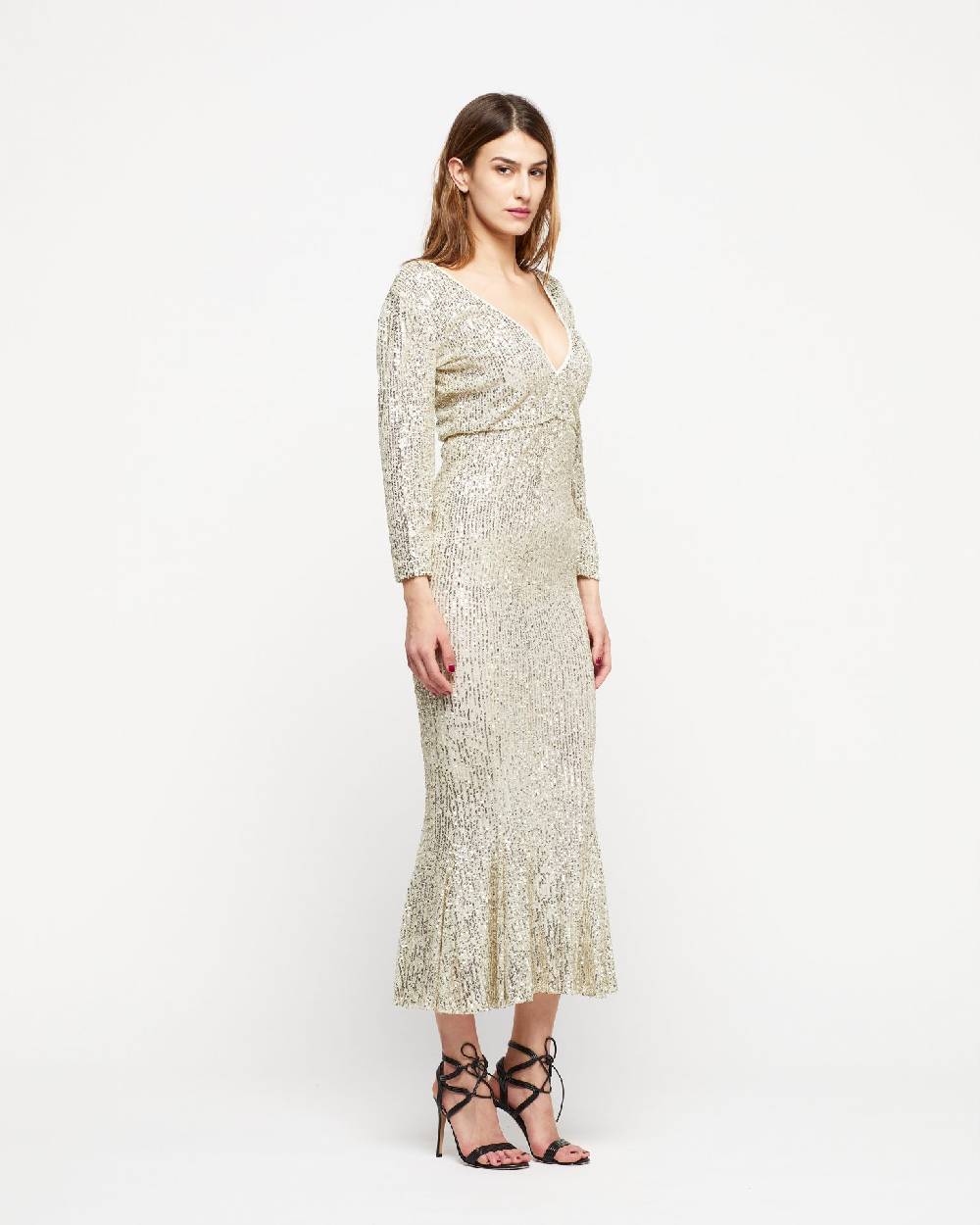 Le Twins Abito Sole – Paillettes Argento Prezzo Ridotto