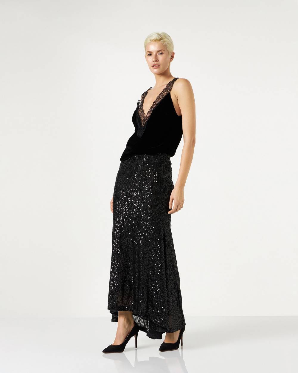 Le Twins Mariacristina Paillettes Nero Saldi