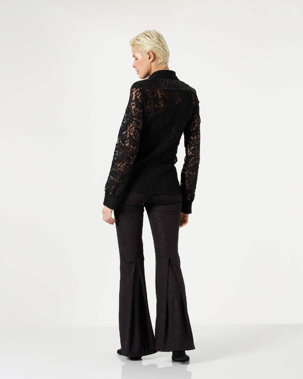 Le Twins Marsala Pizzo e Paillettes Nero Promozione