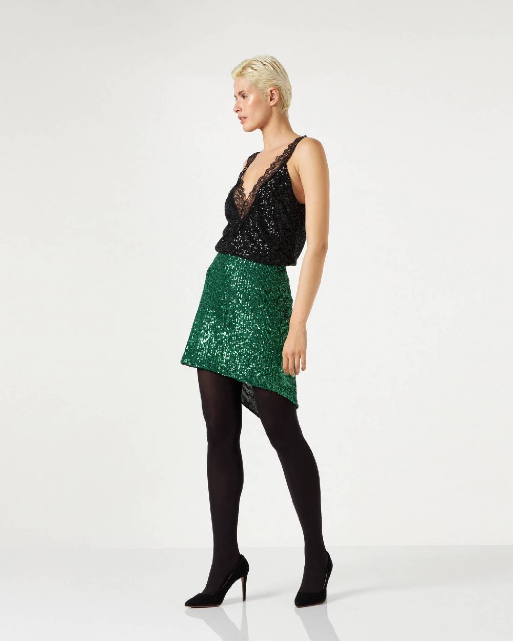 Le Twins Asti Paillettes Verde Consegna Veloce