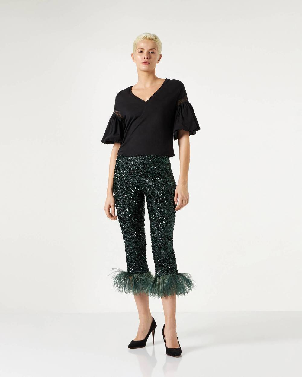 Le Twins Savy Paillettes Lurex Verde Shopping Online