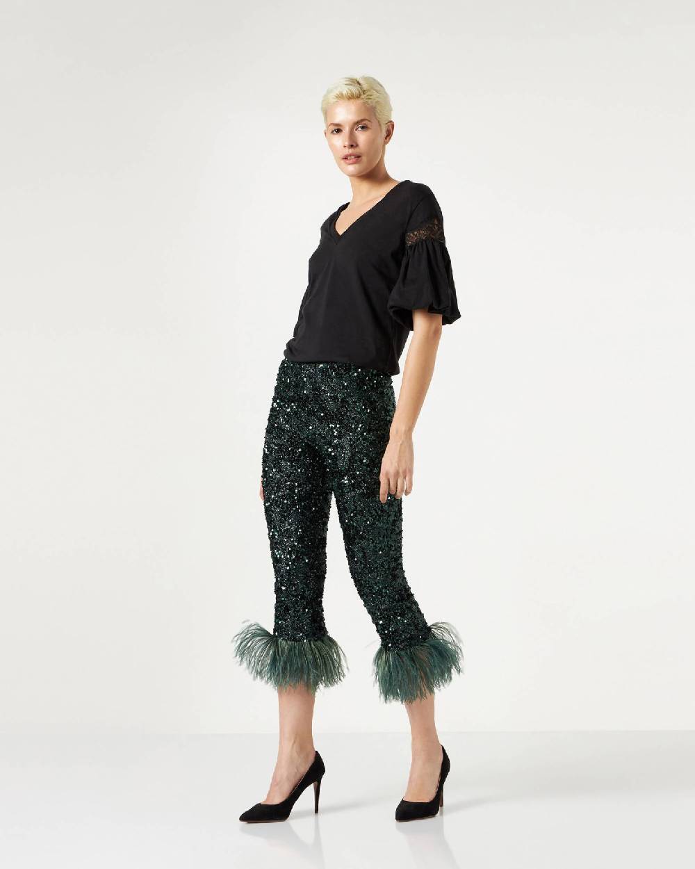 Le Twins Savy Paillettes Lurex Verde Shopping Online