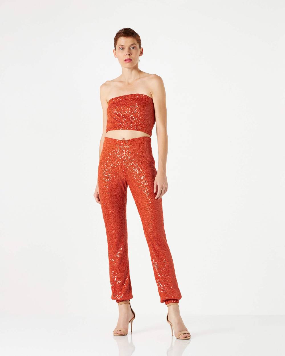 Le Twins Ludo Paillettes Arancio In Linea