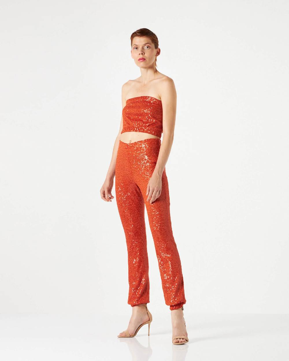 Le Twins Ludo Paillettes Arancio In Linea