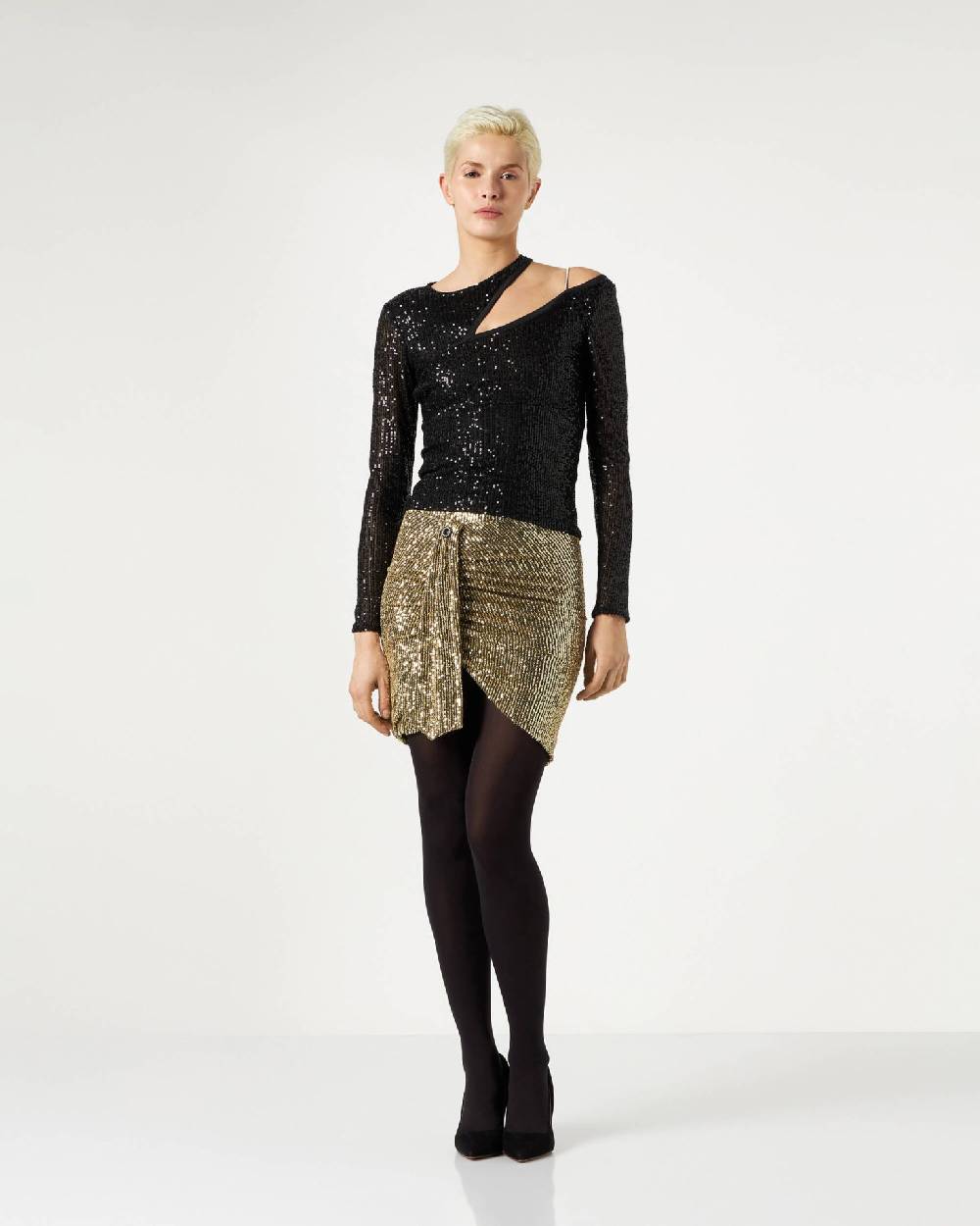Le Twins Corinne Paillettes Nero Pezzi Unici