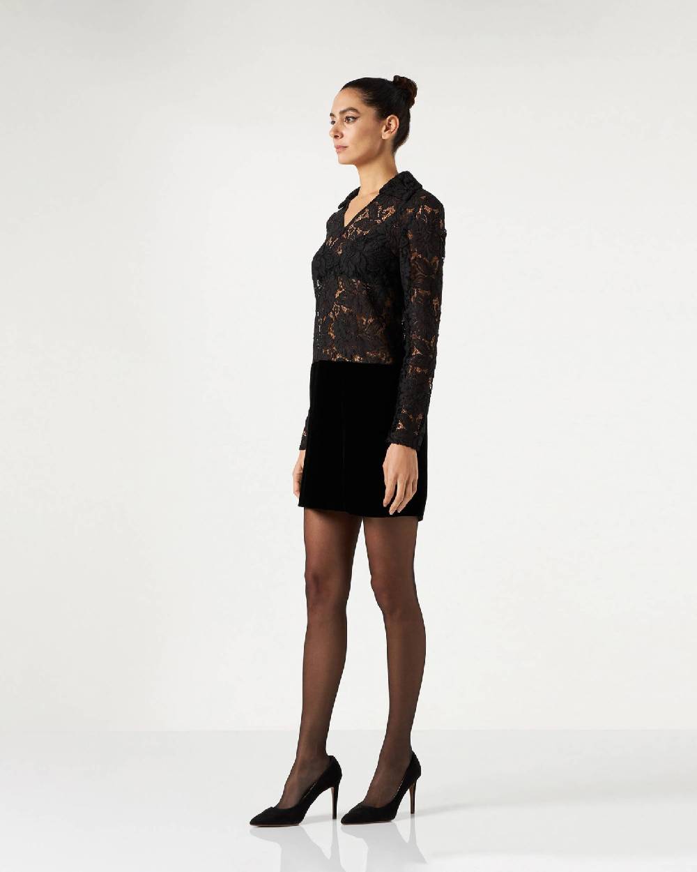 Le Twins Treviso Pizzo e Paillettes Nero Promozione Limitata