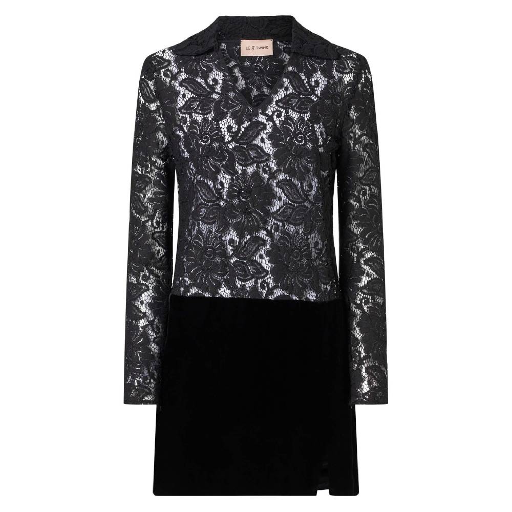 Le Twins Treviso Pizzo e Paillettes Nero Promozione Limitata