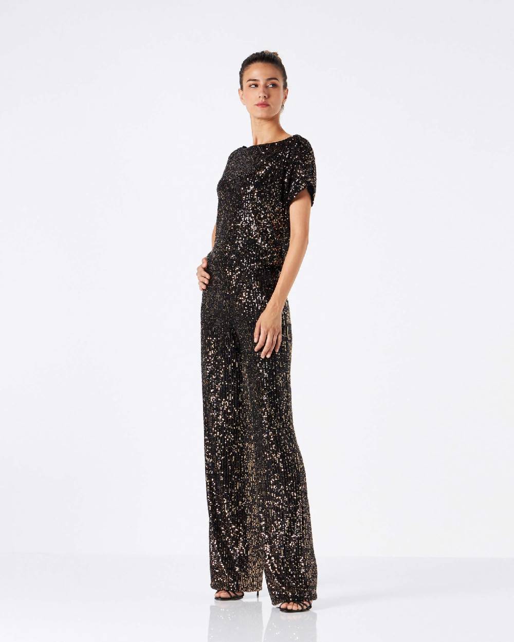 Le Twins Mascia Paillettes Nero e Oro Offerta