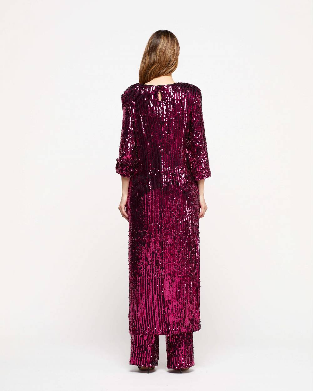 Le Twins Abito Michela – Paillettes Fuscia Hotsell