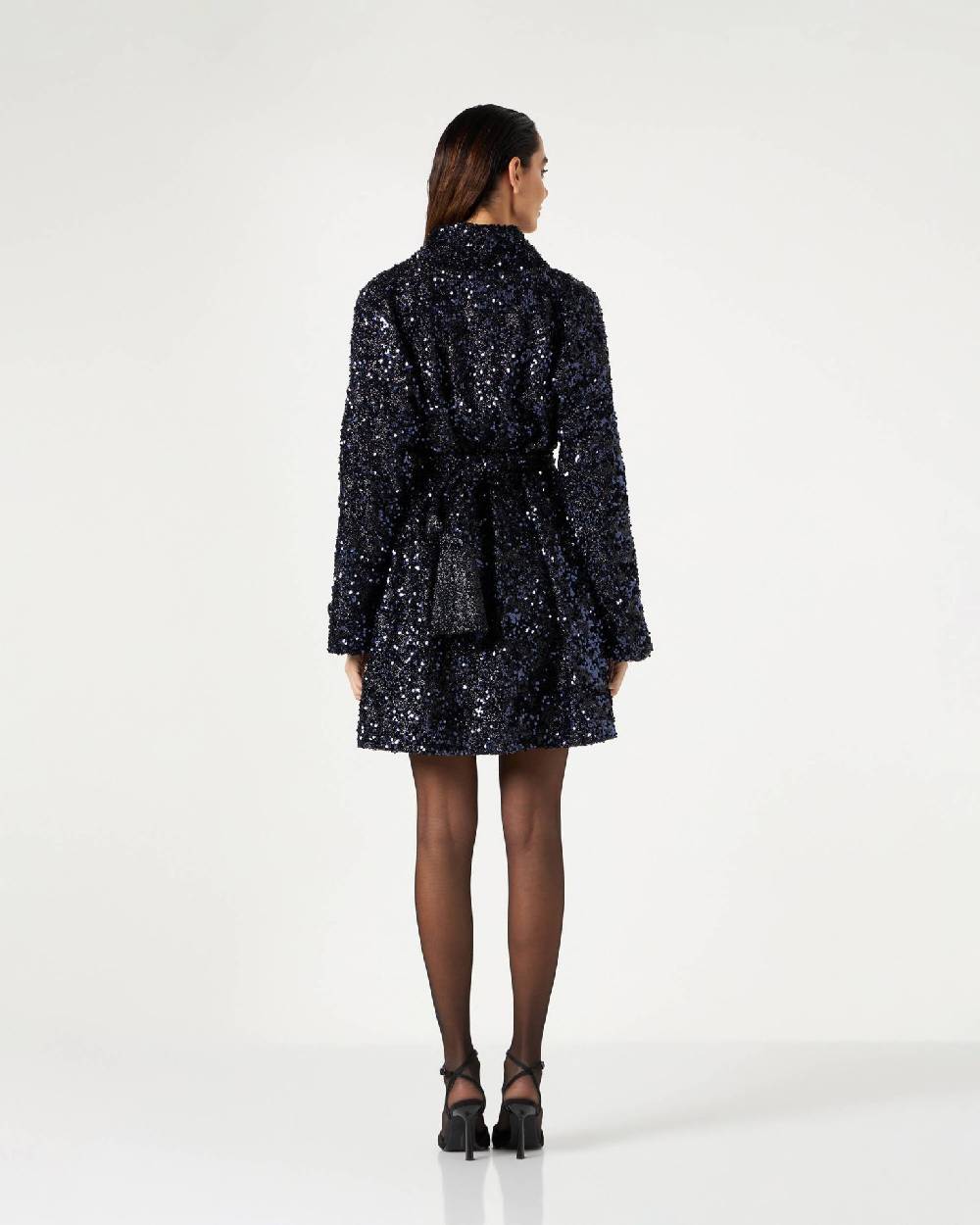 Le Twins Emma Paillettes Lurex Blu Italia