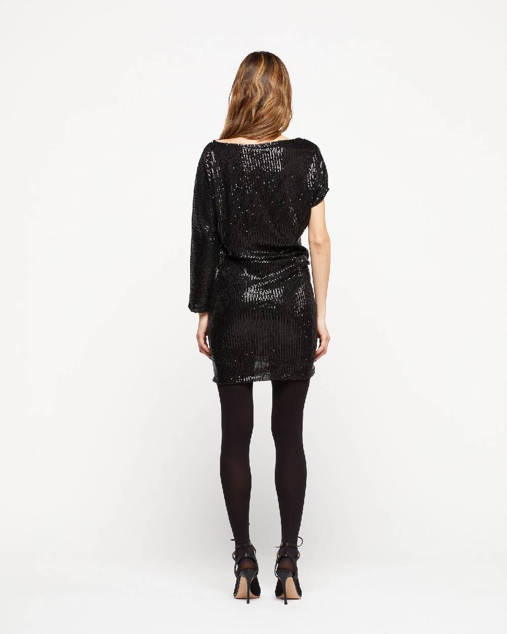 Le Twins Abito Vany – Paillettes Nero Offerta