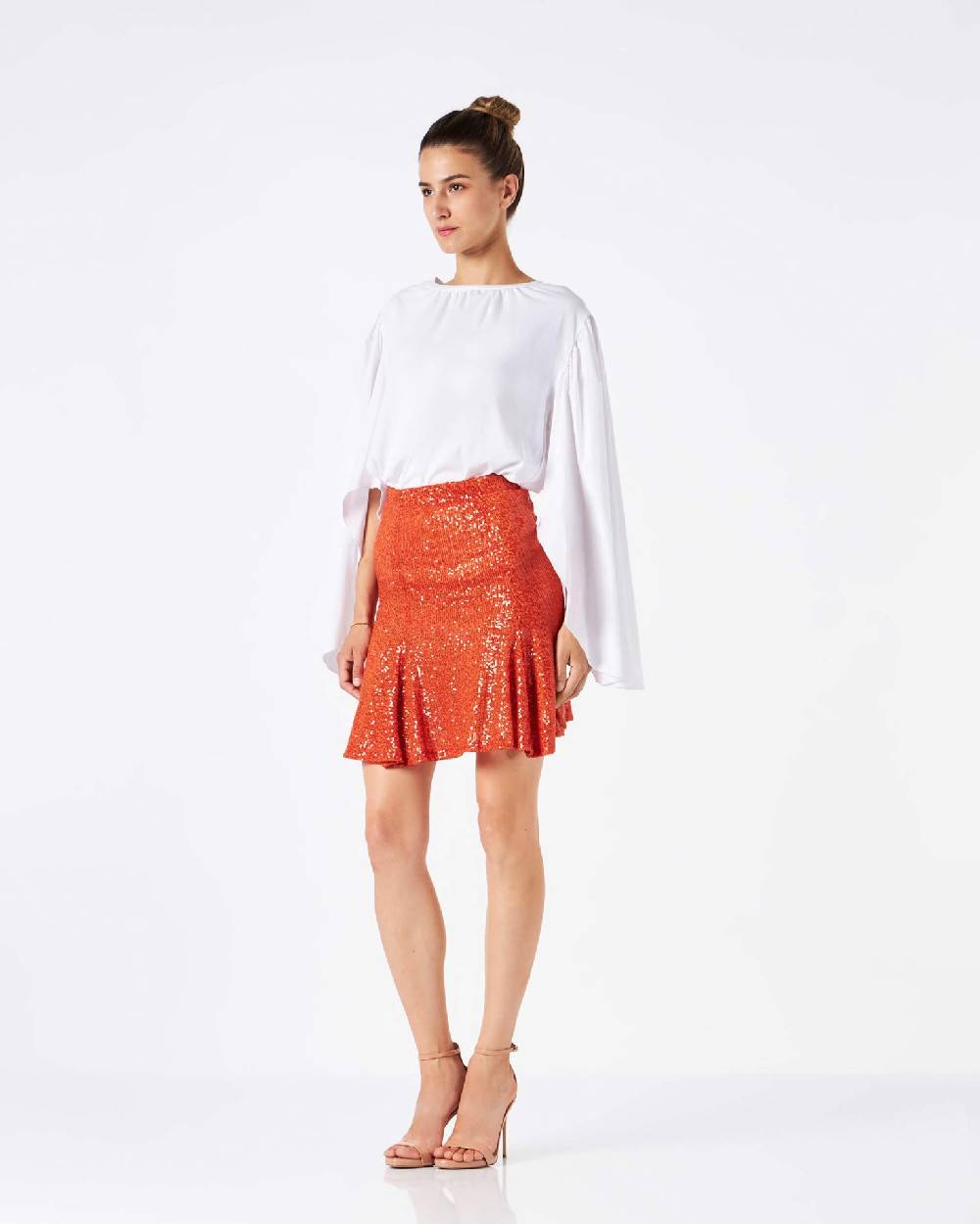 Le Twins Nina Paillettes Arancio Negozi Online