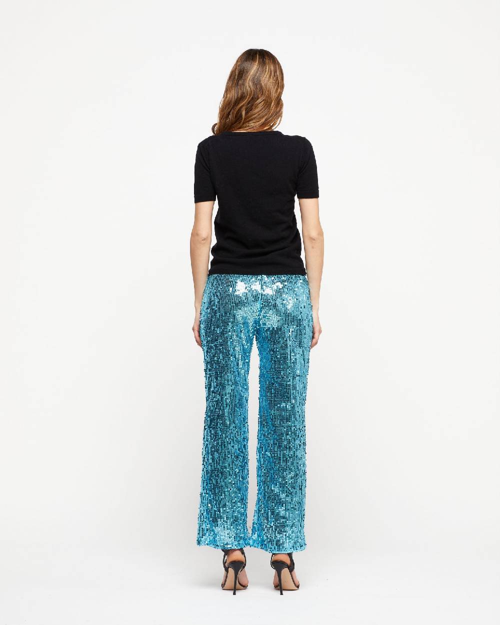 Le Twins Pantalone Raffy – Paillettes Celeste Economico