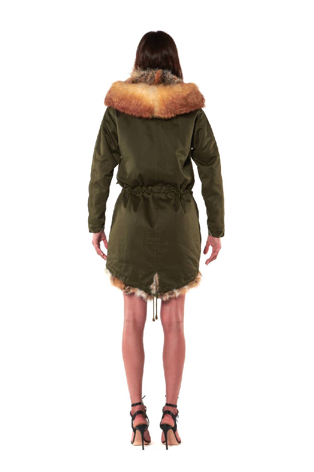 Le Twins PARKA CORTINA VERDE Nuovo
