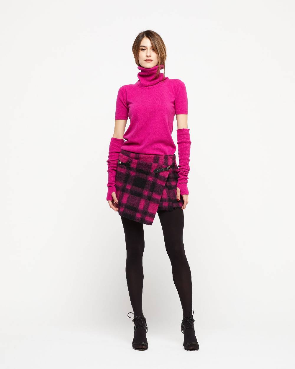 Le Twins Gonna Vale – Quadri Fucsia e Nero Shopping Online