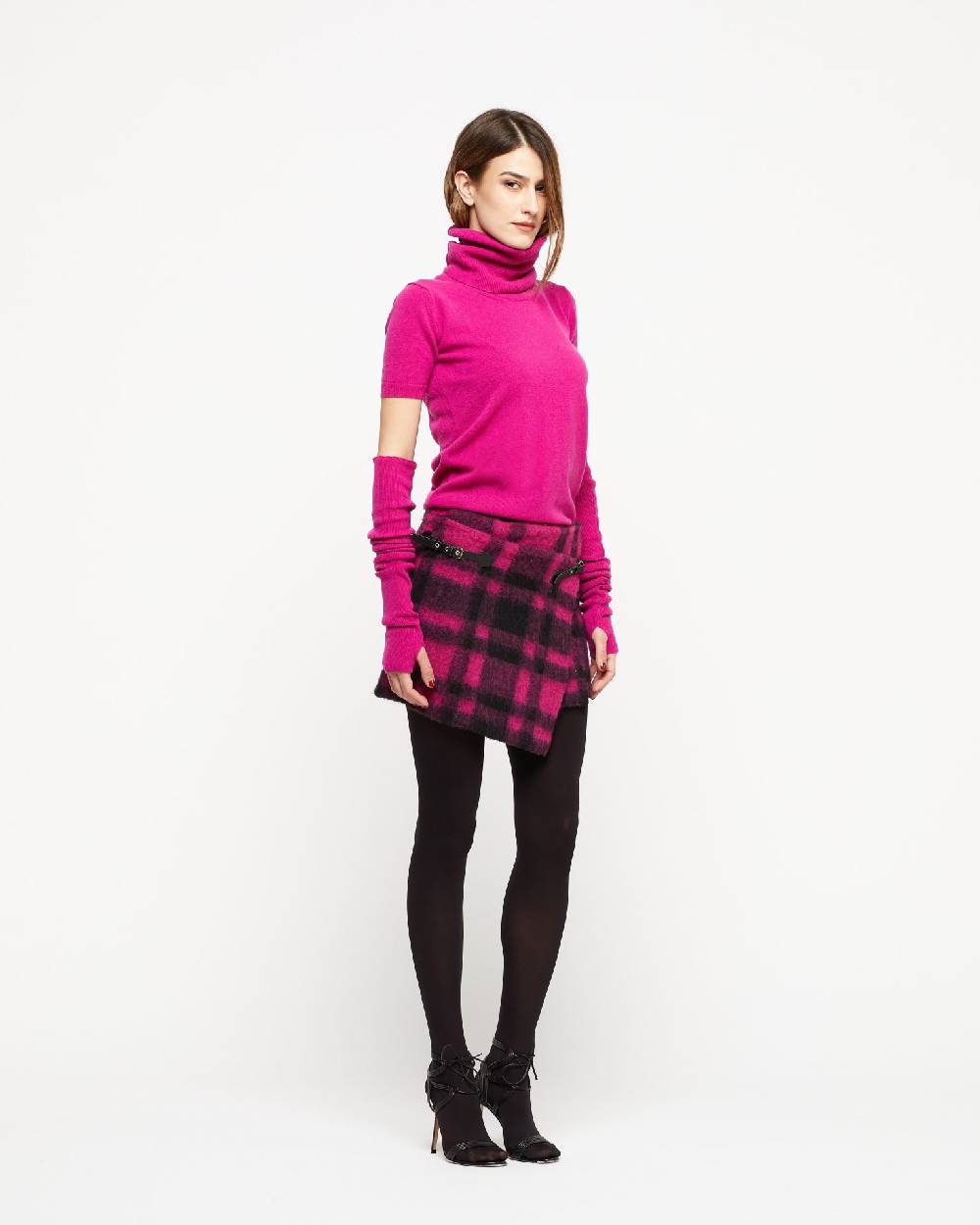Le Twins Gonna Vale – Quadri Fucsia e Nero Shopping Online