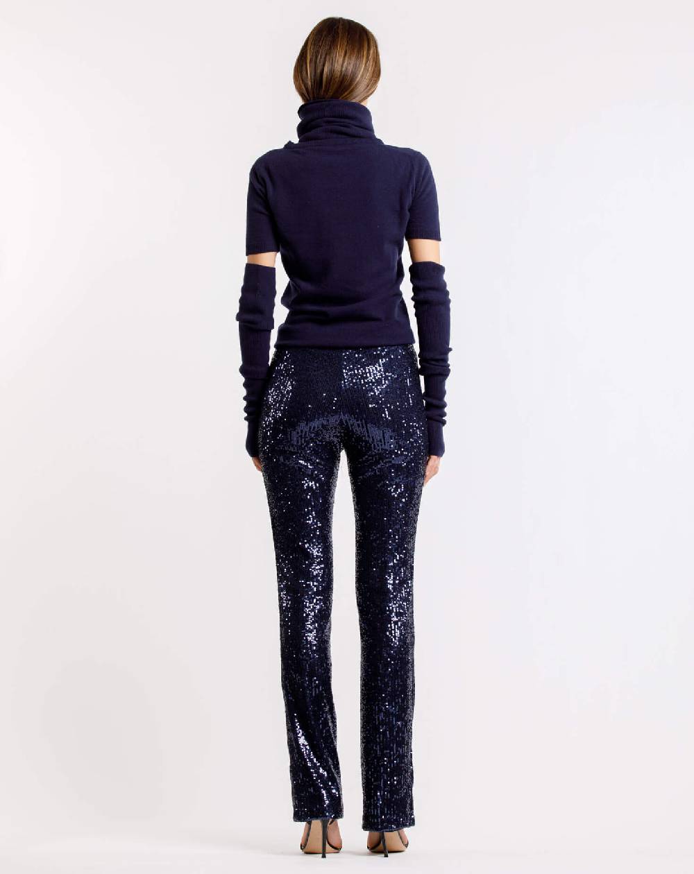 Le Twins Pantalone Raffaella – Paillettes Blu Grande vendita
