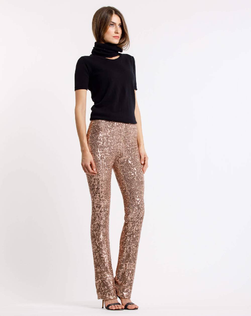 Le Twins Pantalone Raffaella – Paillettes Oro In Vendita