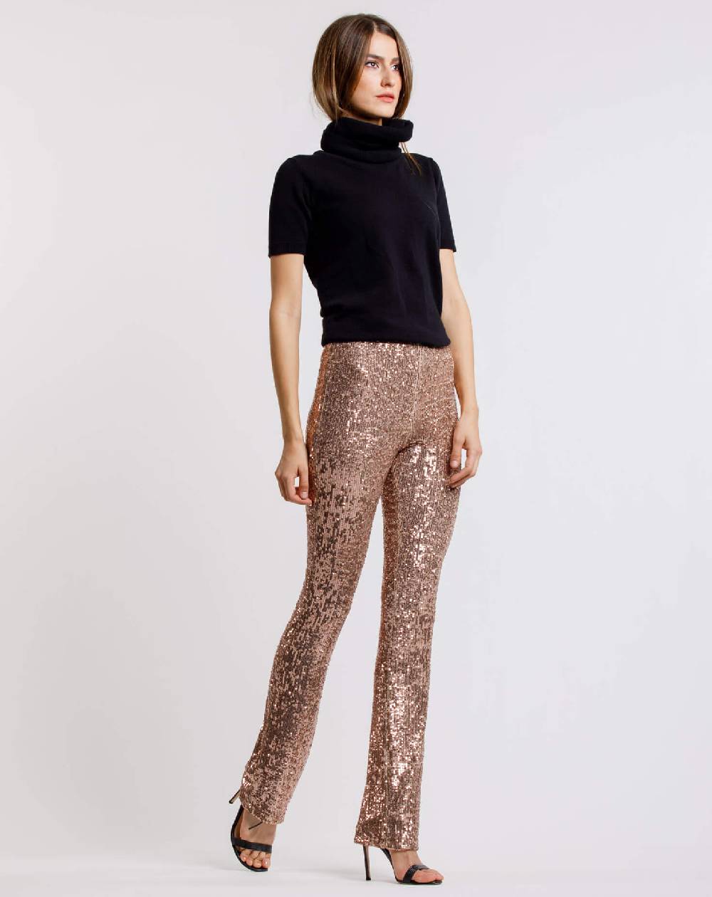 Le Twins Pantalone Raffaella – Paillettes Oro In Vendita