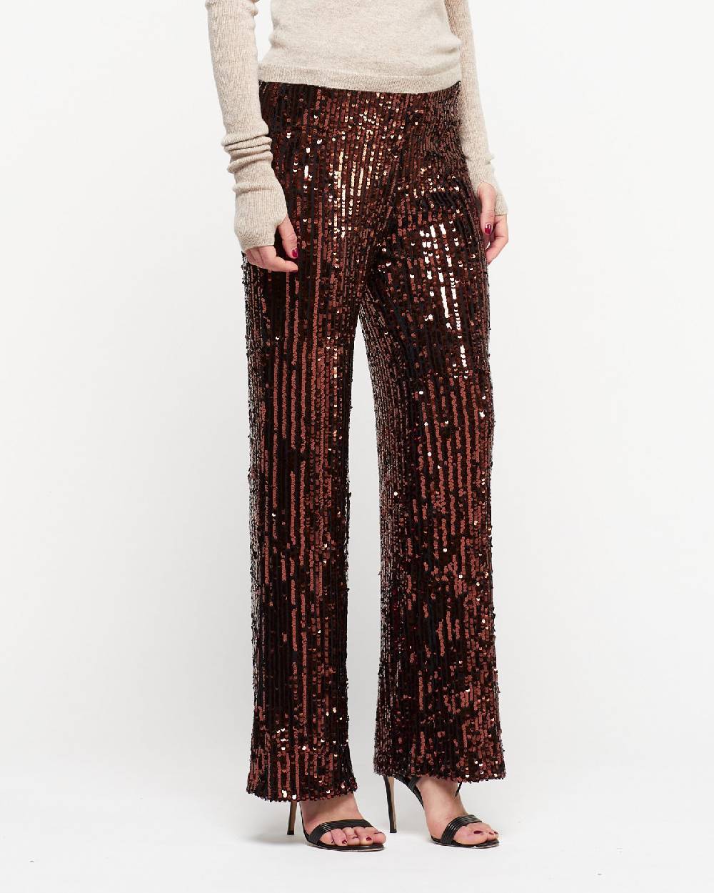 Le Twins Pantalone Raffy – Paillettes Bronzo Hotsell