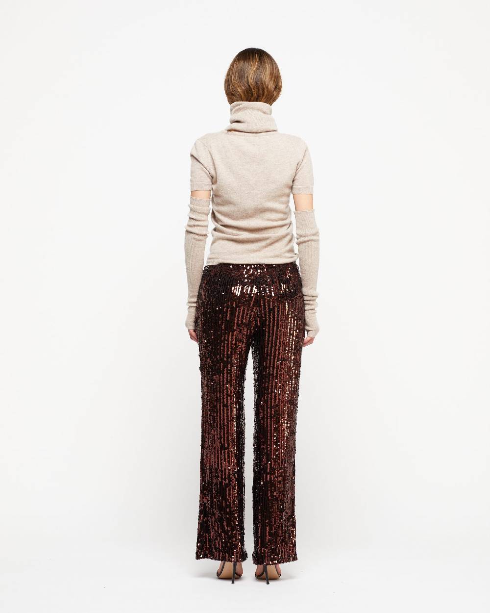 Le Twins Pantalone Raffy – Paillettes Bronzo Hotsell