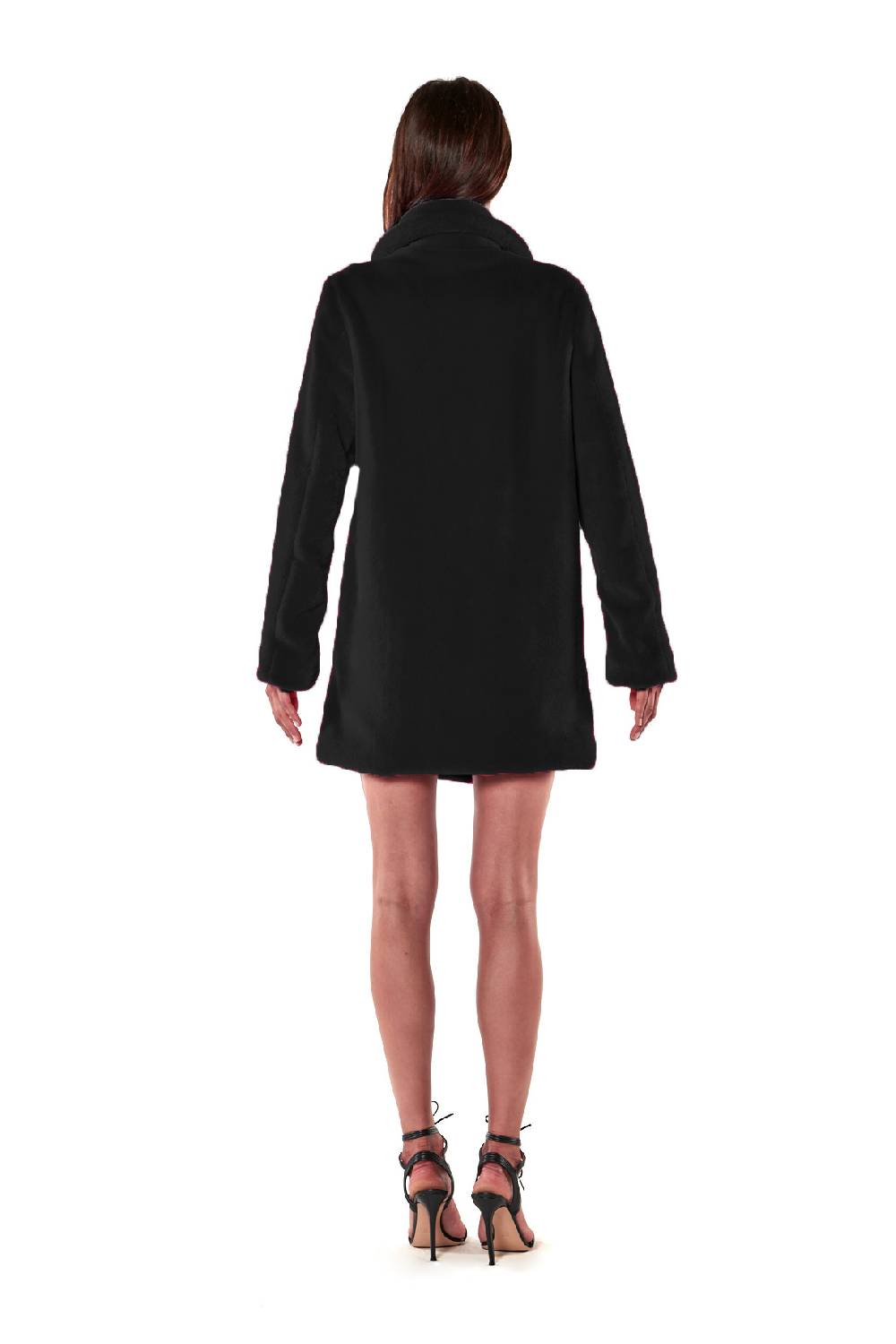 Le Twins Ecopelliccia Greta – Nero Vendita Calda