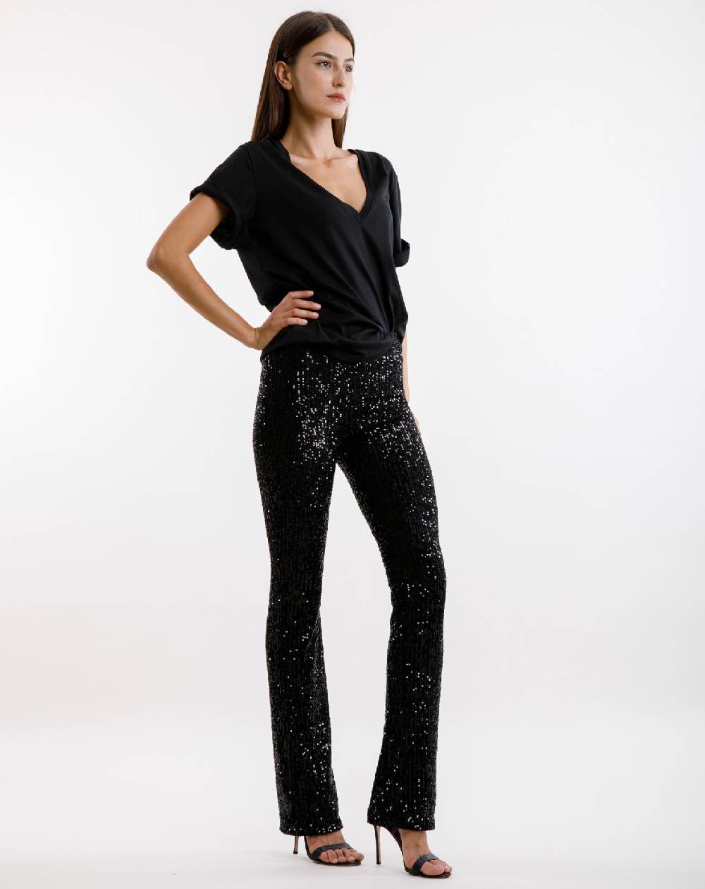 Le Twins Pantalone Raffaella – Paillettes Nero Bestseller