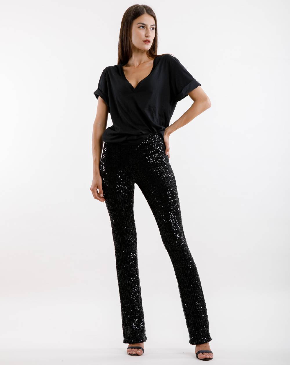 Le Twins Pantalone Raffaella – Paillettes Nero Bestseller