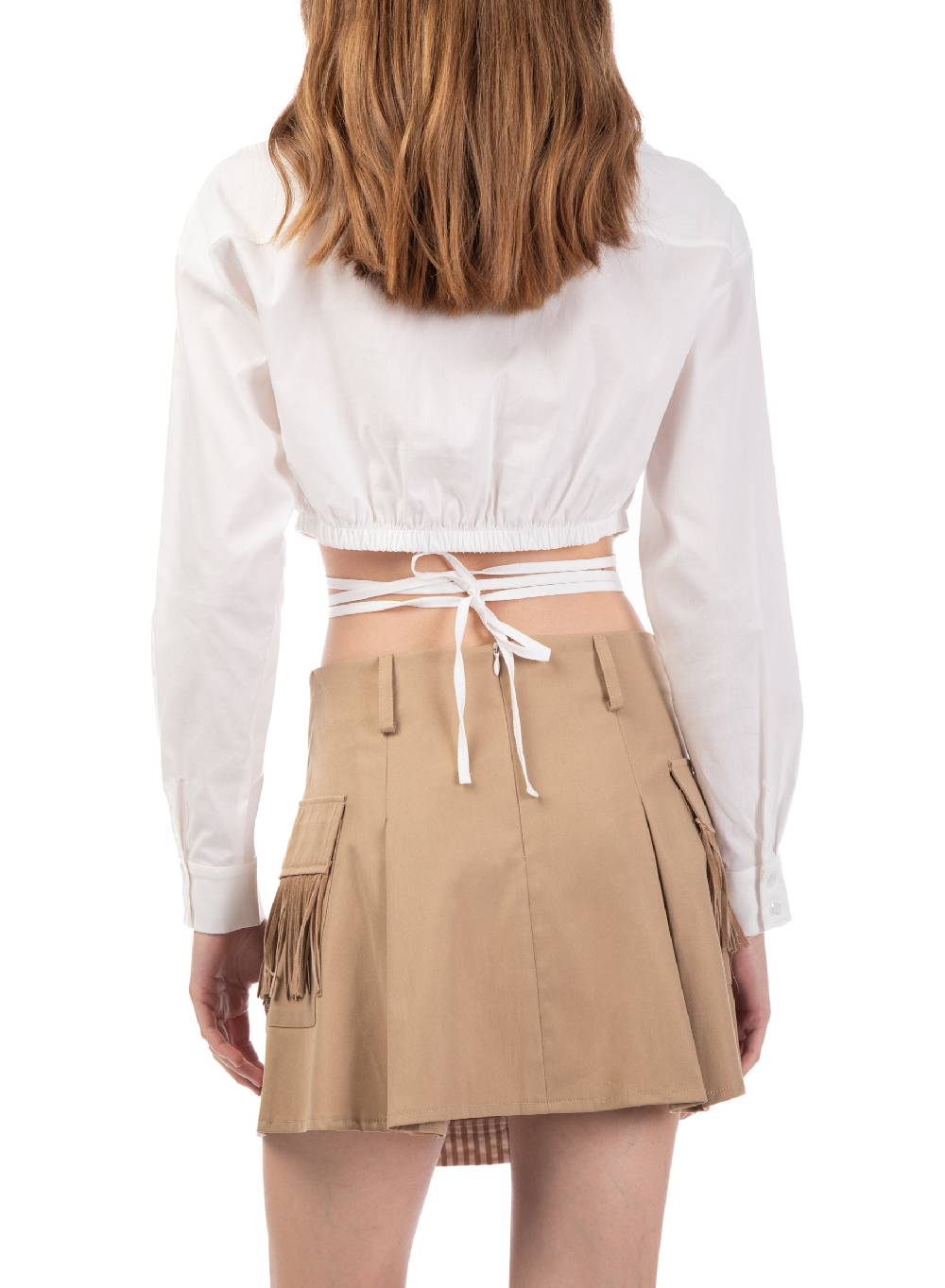 Le Volière Camicia in popeline bianca cropped 2025