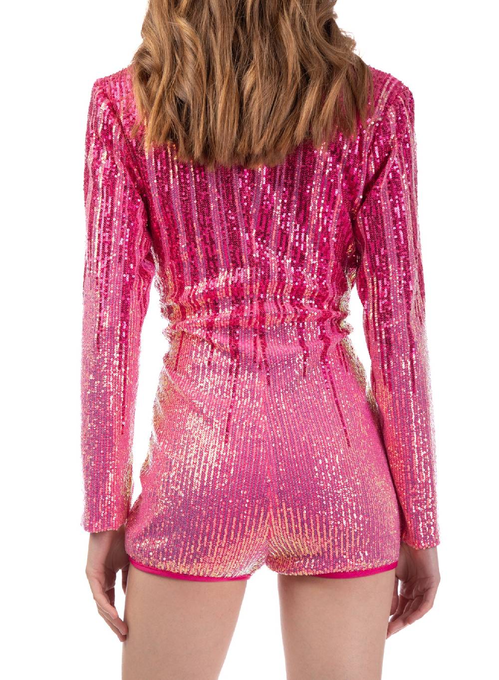 Le Volière Jumpsuit di paillettes rosa degradè I Più Venduti