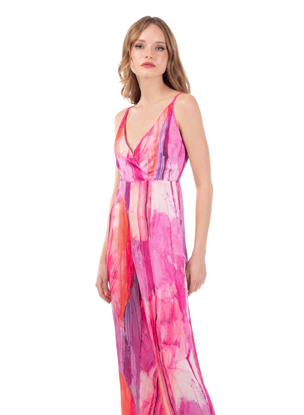 Le Volière Jumpsuit in fantasia fucsia Offerta