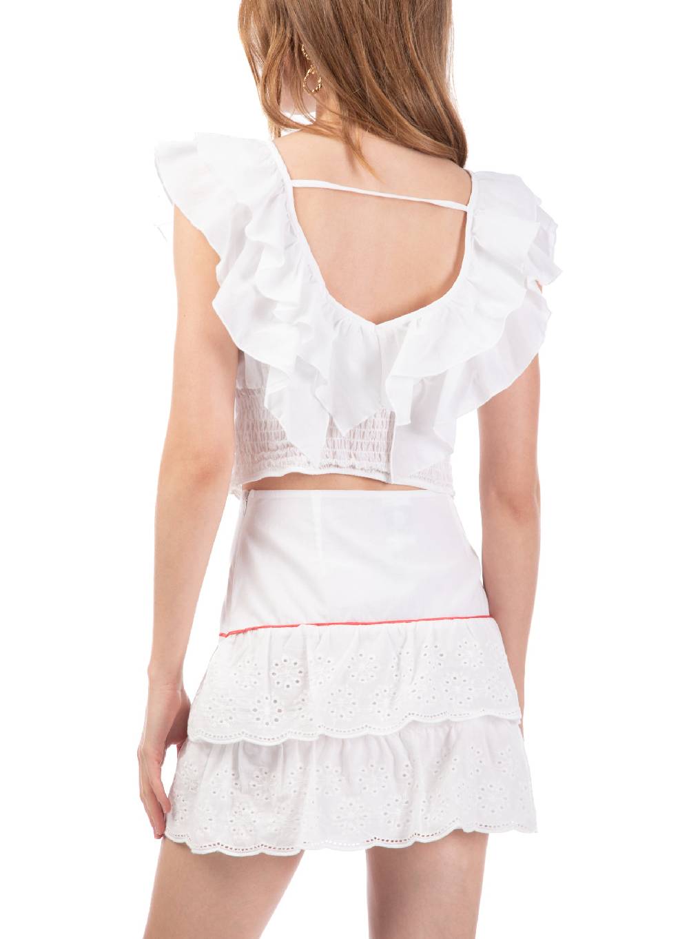 Le Volière Top in san gallo bianco Offerte