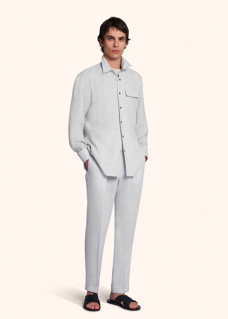 Kiton BUBA - CAMICIA LINO UMCBUBAH0883813 Saldi Di Fabbrica