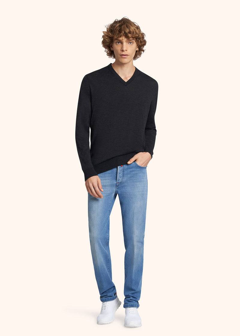 Kiton MAGLIA SCOLLO V LANA UK8651015 Soddisfazione Garantita